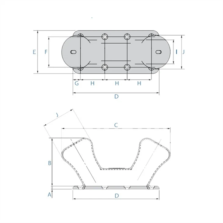 Marine Ship Mooring Double Bitts Bollard